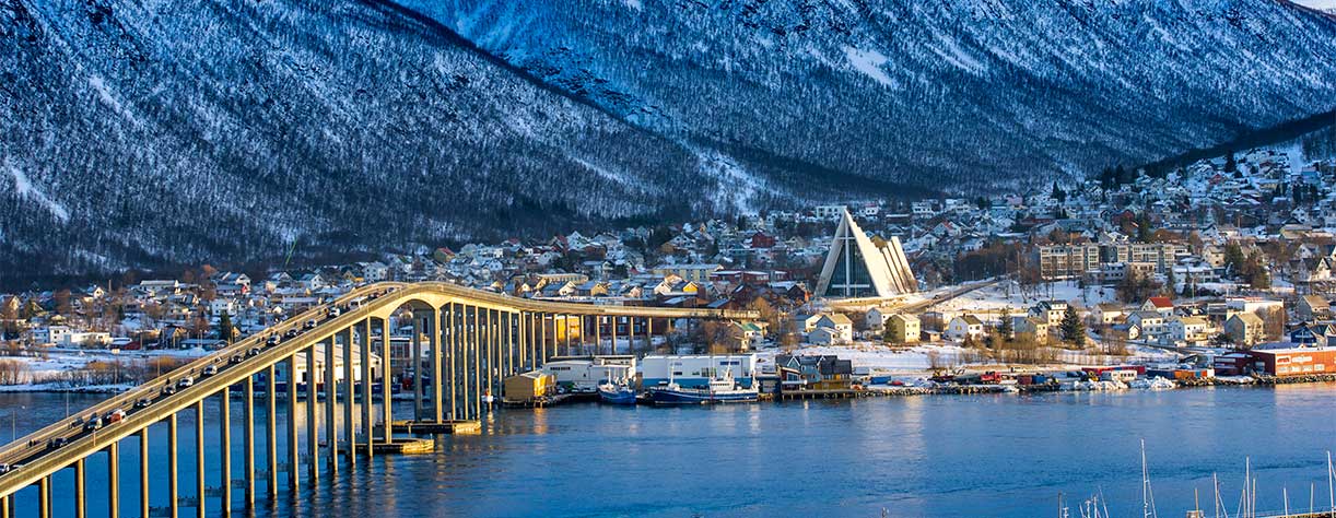 Arctic cathedral in Tromso, Norway