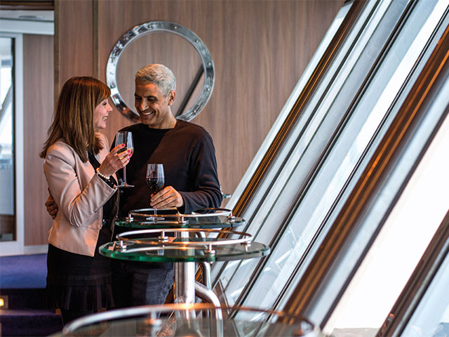 Couple having drinks in the Observatory