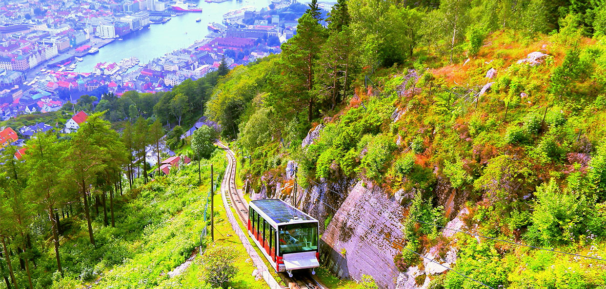 View from Mount Floyen, Bergen Norway