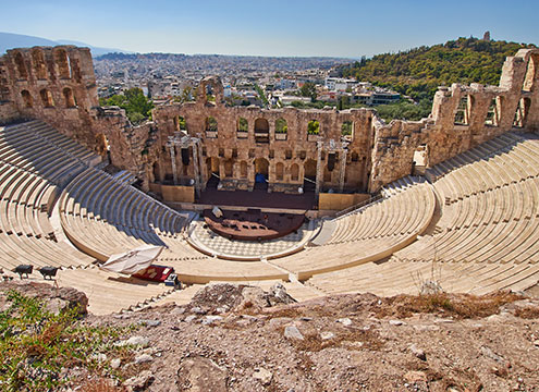 Ancient theater under Acropolis of Athens, Greece Andalusia, Greek Islands & the Adriatic