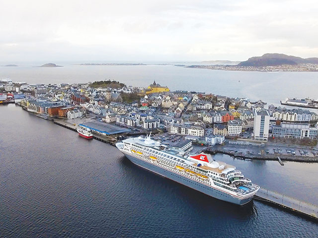 Balmoral docked in Alesund Balmoral docked in Alesund