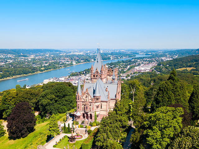 Schloss Drachenburg Castle in Konigswinter on the Rhine river, Germany Schloss Drachenburg Castle in Konigswinter on the Rhine river, Germany