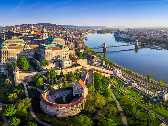 Ariel view of Budapest, Hungary Ariel view of Budapest, Hungary