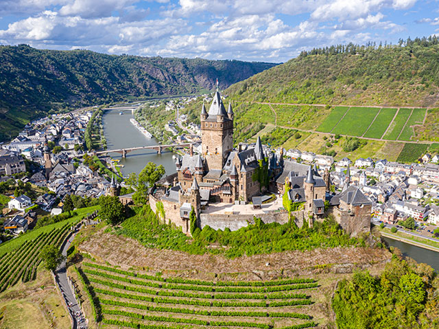 Reichsburg Cochem on the Moselle valley Reichsburg Cochem on the Moselle valley