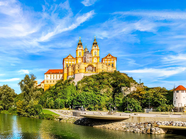 View of the historic Melk Abbey, Austria View of the historic Melk Abbey, Austria