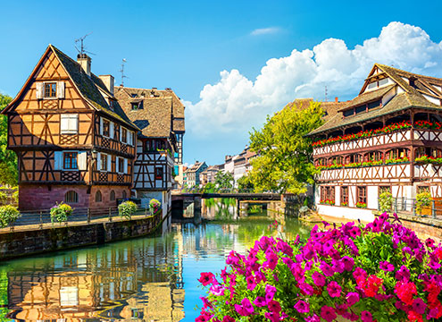 Timbered buildings in Petite France, Strasbourg Timbered buildings in Petite France, Strasbourg