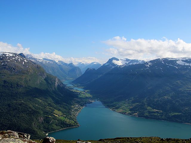 Landscape in Norway from Hoven/Loen/Nordfjordeid