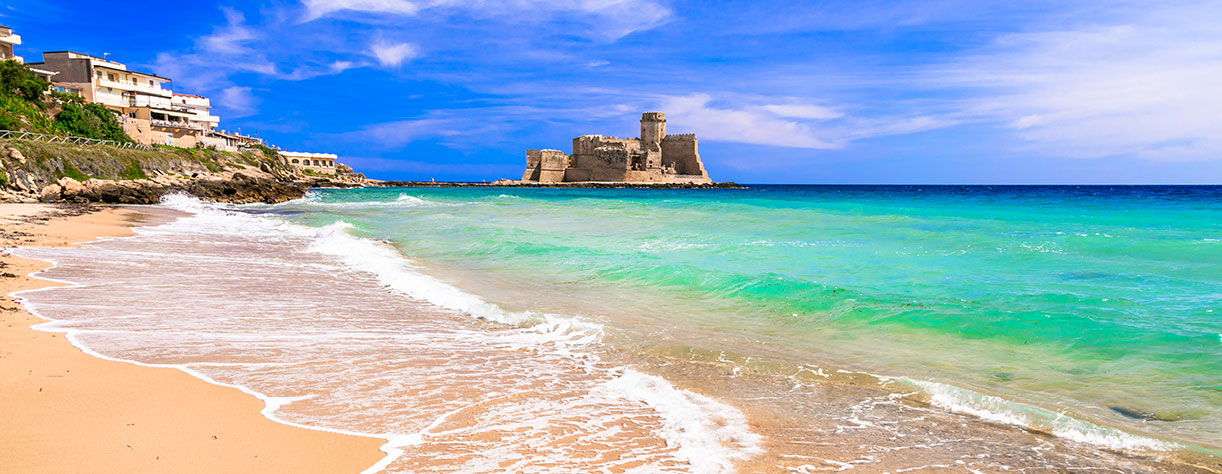 La Castella Isla di Capo Rizzuto, beaches and castles of Calabria, south of Italy