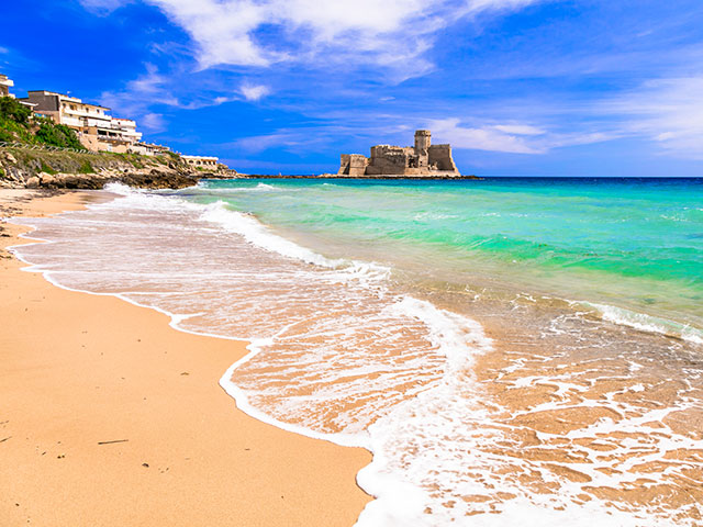 La Castella Isla di Capo Rizzuto, beaches and castles of Calabria, south of Italy