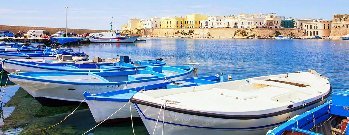 Fishermens boats, Gallipoli, Apulia, Southern italy
