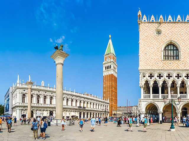 Piazzetta San Marco with Doge's Palace and famous St Mark's square, Venice, Italy