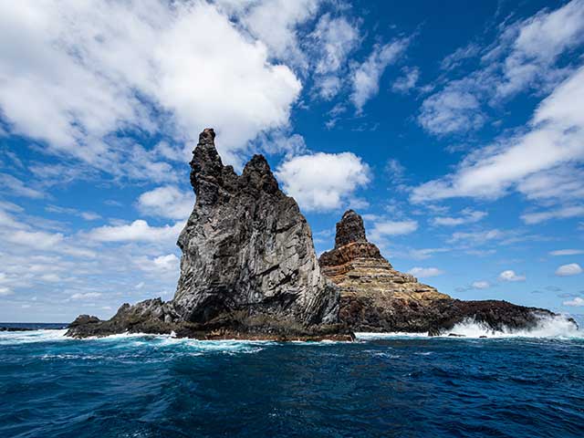 landscape of Roca  Monumento at the Revillagigedo archipelago, Clarion island