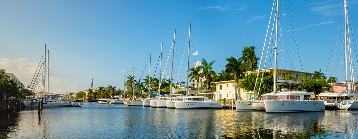 Scenic view of Fort Lauderdale waterfront, USA
