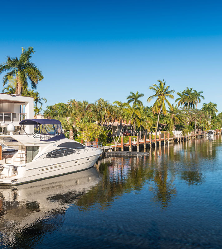Fort Lauderdale, Florida. Beautiful view of city canals. Fort Lauderdale, Florida. Beautiful view of city canals.