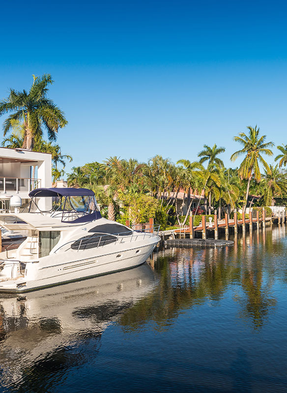 Fort Lauderdale, Florida. Beautiful view of city canals. Fort Lauderdale, Florida. Beautiful view of city canals.