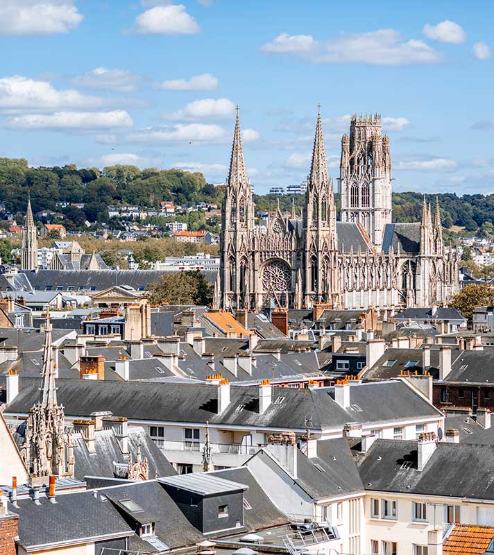 View over Rouen with Cathédrale Notre-Dame de Rouen View over Rouen with Cathédrale Notre-Dame de Rouen