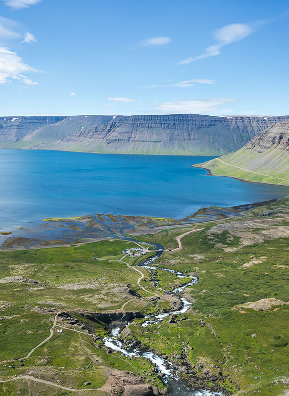 West Fjords of Iceland with picturesque moutains and waterfalls West Fjords of Iceland with picturesque moutains and waterfalls