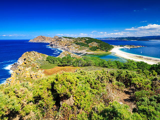 Cies Islands in Vigo, Spain