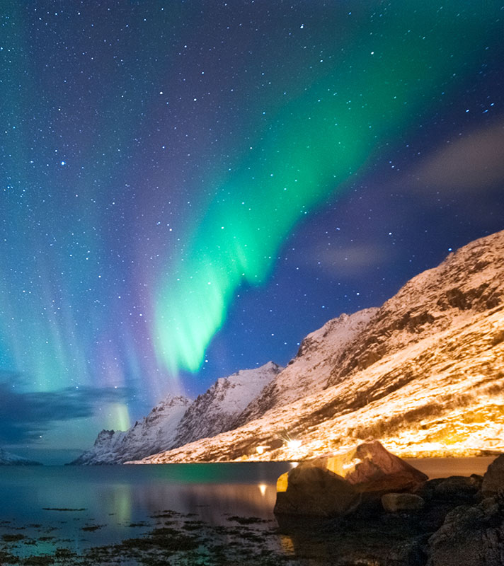 Northern lights in Tromso, Norway Northern lights in Tromso, Norway