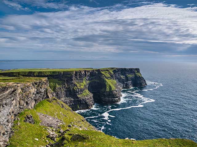 Scenic view of Cliffs of Moher, Ireland, County Clare