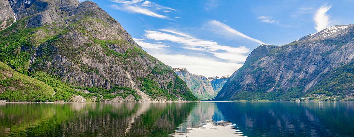 Beautiful view of Hardangerfjord, Norway