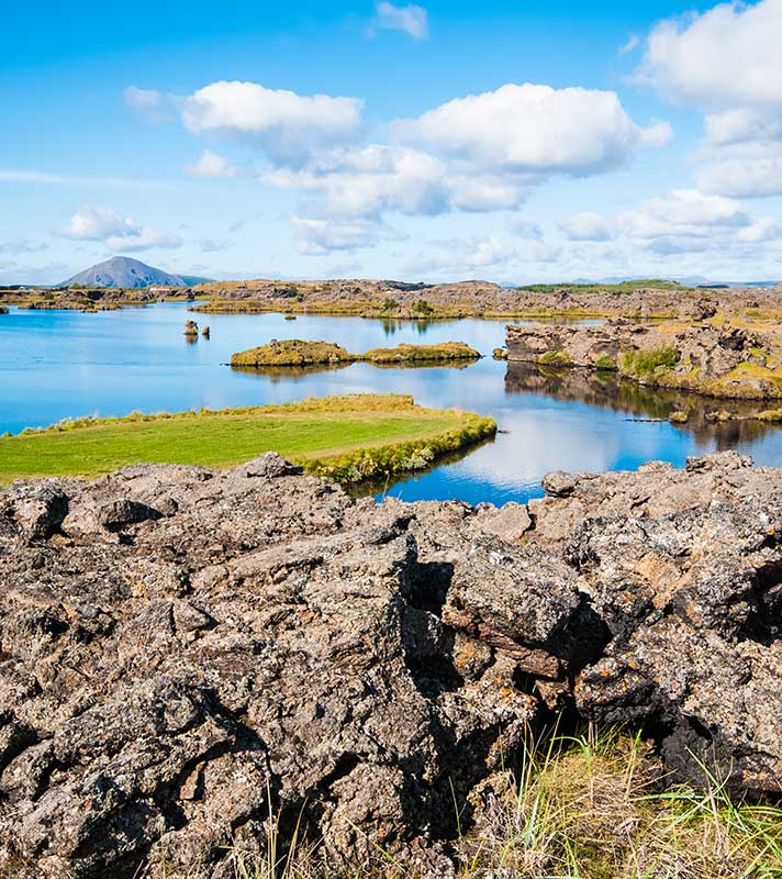 A sunny day on lake Myvatn, Iceland. A sunny day on lake Myvatn, Iceland.