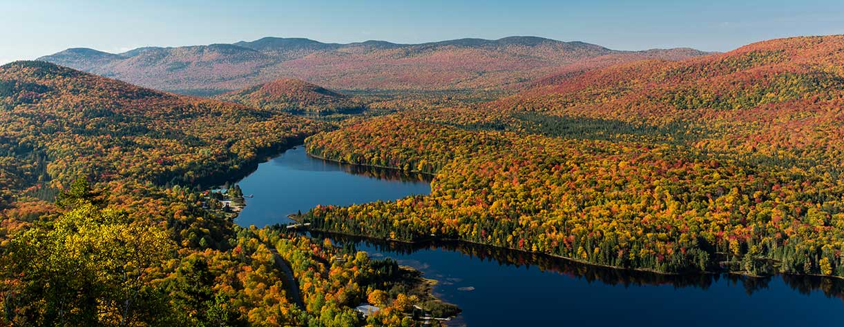National Park "Mont-Tremblant" in the Laurentian Plateau in Quebec, Canada. 