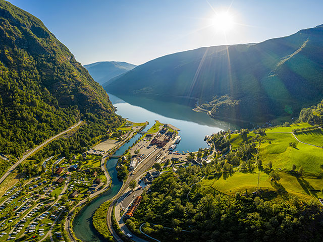 Beautiful views of Flam, Norway