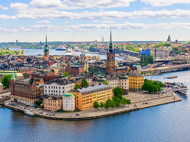 Aerial panorama, Stockholm, Sweden