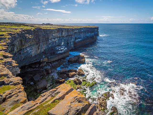Cliffs at Dún Aonghasa on Inshmore, Aran Islands, Co Galway, Ireland
