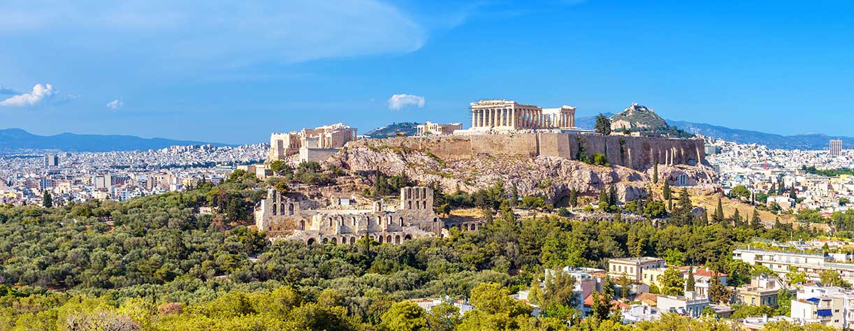 Athens with Acropolis hill, Greece