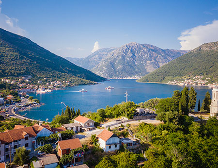 Panoramic view on Kotor bay, Montenegro
