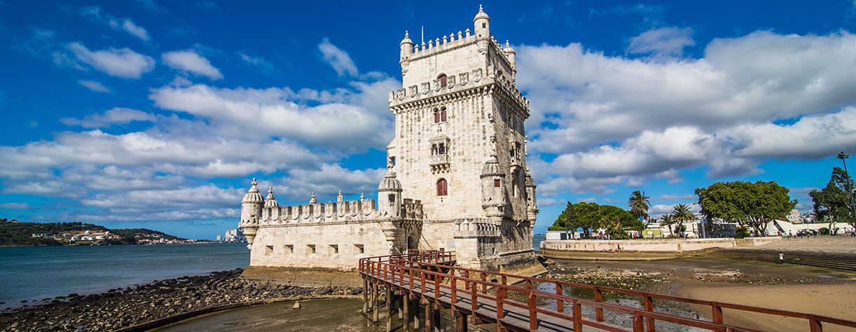 Belem tower - fortified building fort on an island in the River Tagus, Portugal