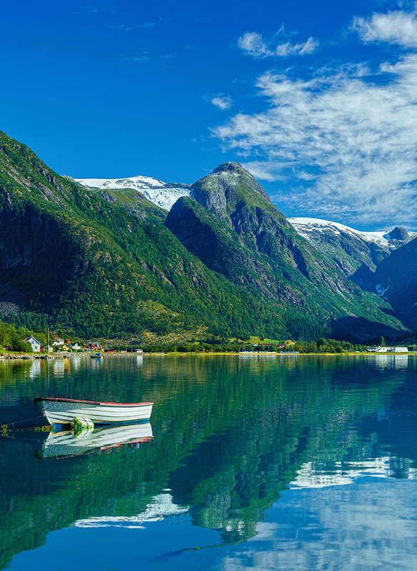 Beautiful views of Sognefjord, Norway