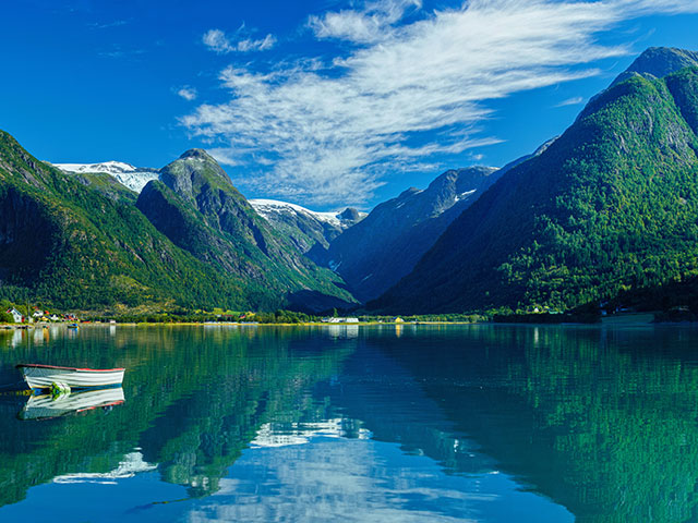 Beautiful views of Sognefjord, Norway