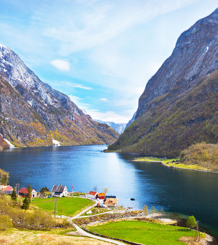 Beautiful view of Naeroyfjord, Norway Beautiful view of Naeroyfjord, Norway