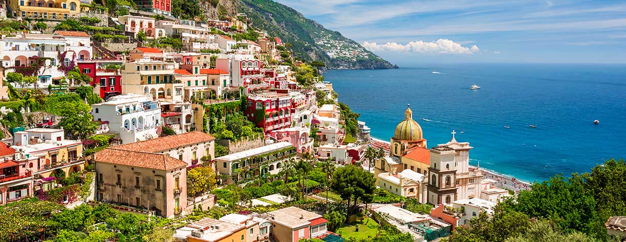 Beautiful view of the Amalfi coast, Italy