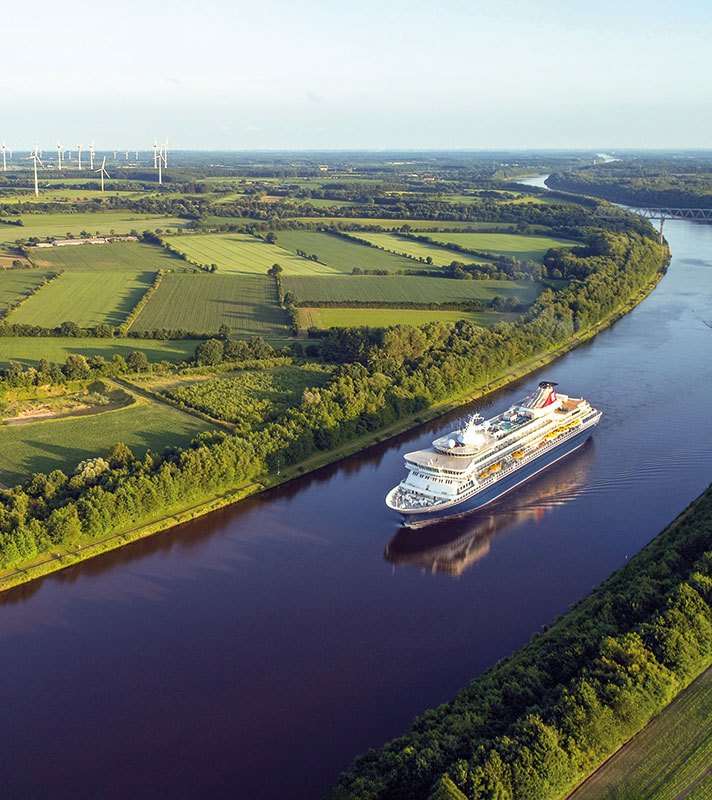 Balmoral cruising the Kiel canal, Germany