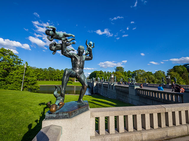 Sculptures at the Vigeland Park, Oslo, Norway