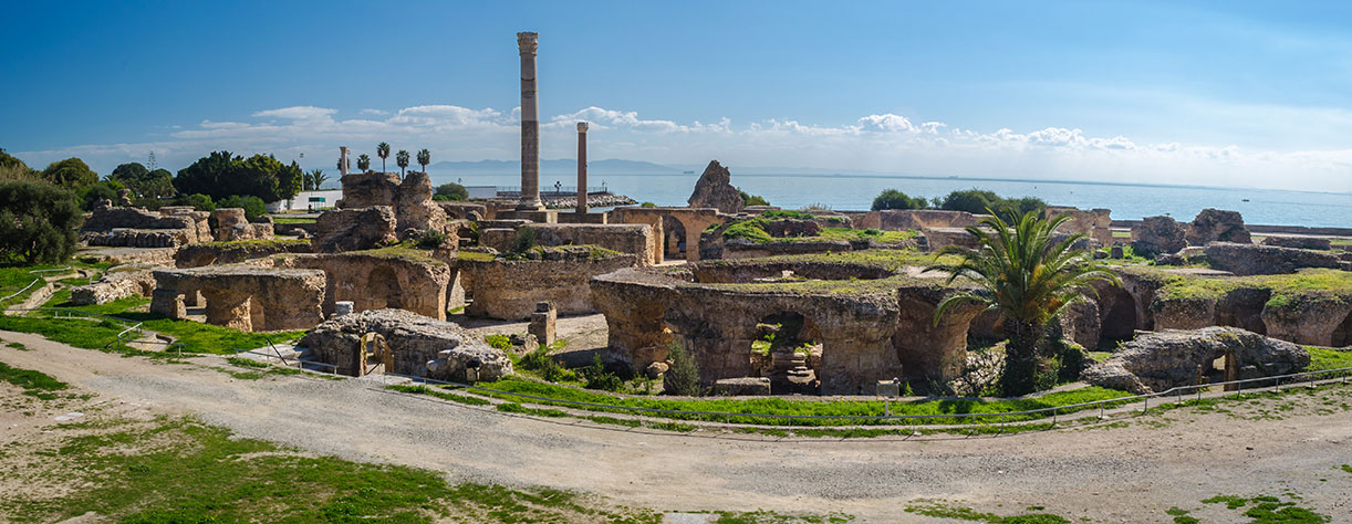 Panorama of Archaeological Site of Carthage, Tunis