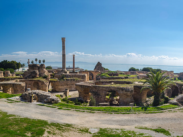 Panorama of Archaeological Site of Carthage, Tunis