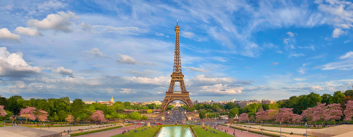 View of the Eiffel tower, Paris, France