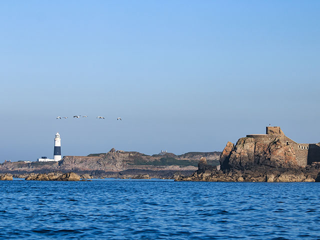 Lighthouse on  Alderney, UK