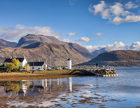 Corpach and Ben Nevis, Fort William, Highland, Scotland, UK