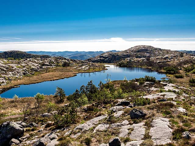 A small scenic lake in Sandnes, Norway