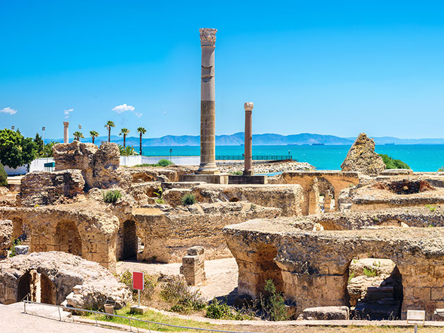 Panoramic view of ancient Carthage. Tunis, Tunisia