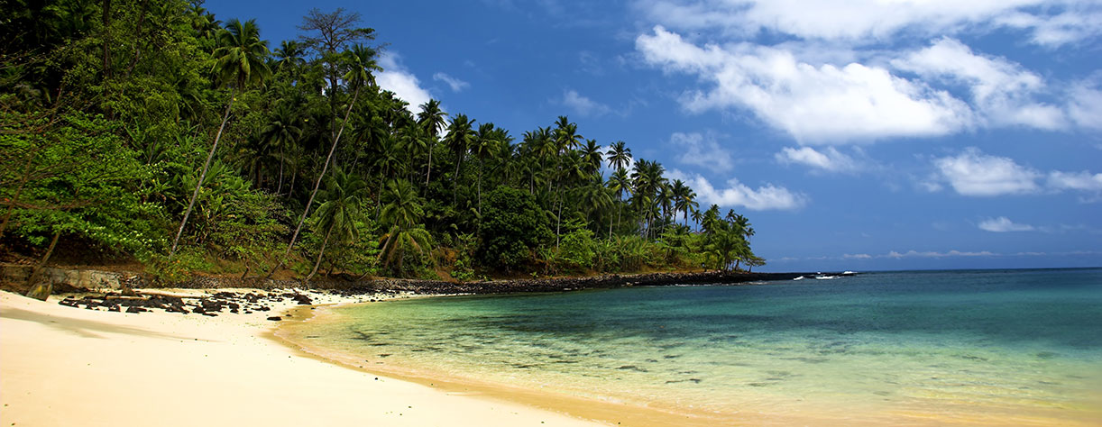 Beautiful beach in Sao Tome, São Tomé e Príncipe