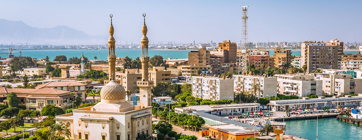 City view of Port Said on a sunny day, Egypt