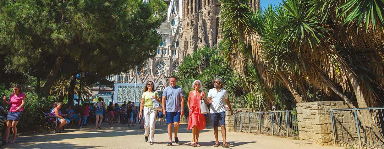 Guests Visiting the Sagrada Familia, Barcelona, Spain