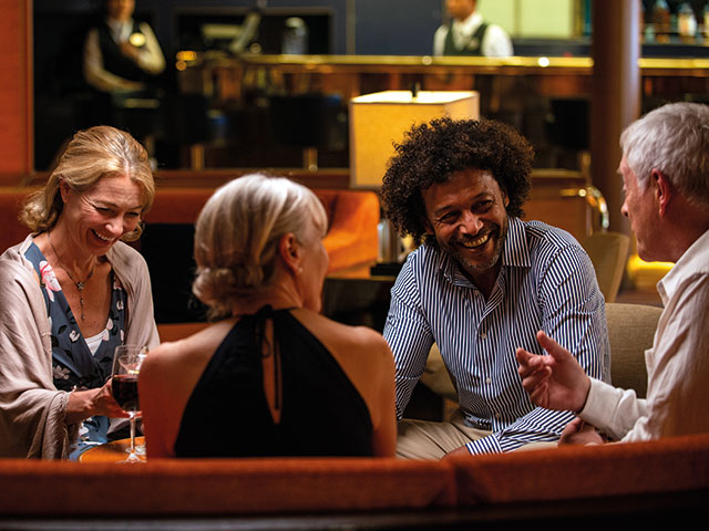 Guests in the ocean bar, Borealis